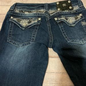 Dark wash bootcut jeans